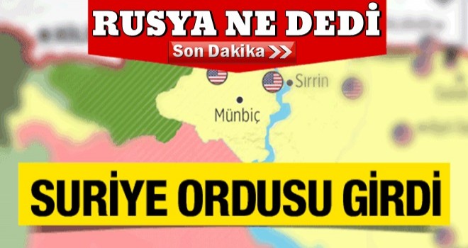 Münbiç'te son durum YPG çekildi Suriye ordusu girip bayrağı dikti