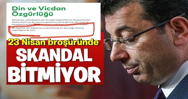 CHP'li İBB’nin 23 Nisan broşüründe skandallar bitmiyor! .