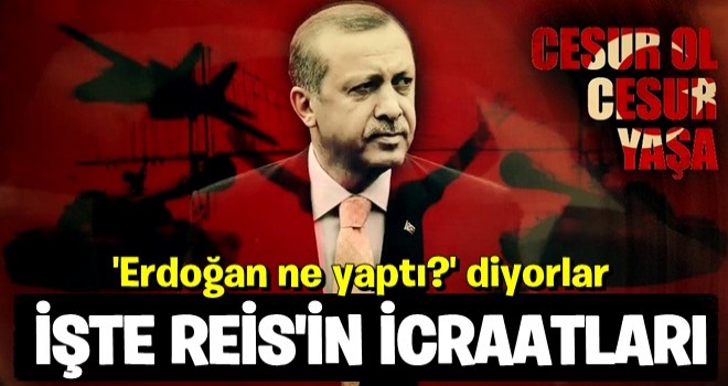 'Erdoğan ne yaptı?' diyorlar! İşte cevabı