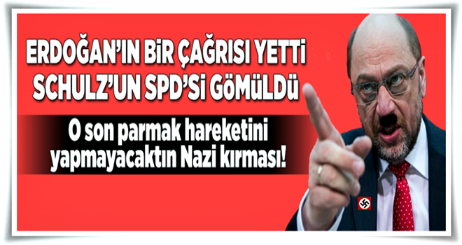 Erdoğan'ın bir çağrısı yetti! Schulz'un SPD'si gömüldü .