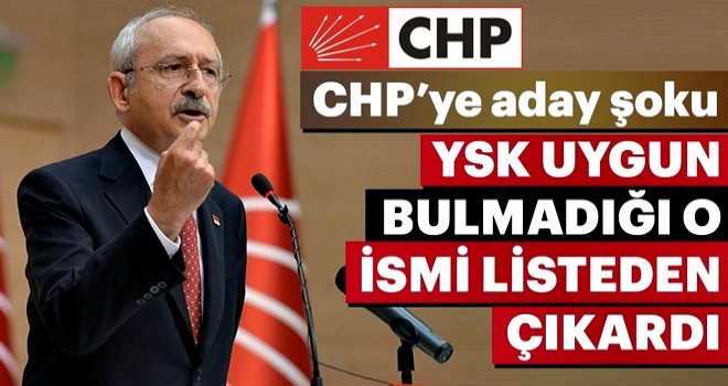 CHP'ye aday şoku... YSK uygun bulmadığı o ismi listeden çıkardı