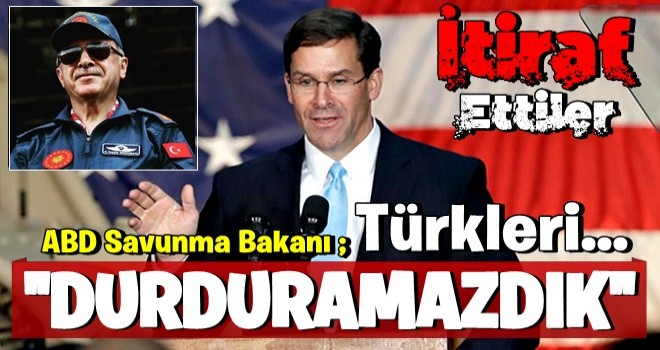 Amerika'dan Türkleri durduramadık itirafı