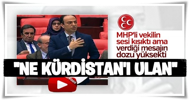 MHP'den Osman Baydemir'e: Ne Kürdistan'ı ulan