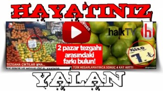 2 pazar tezgahı arasındaki farkı bulun! Halk TV yine fena yakalandı