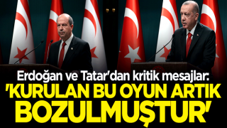 Cumhurbaşkanı Erdoğan ve Ersin Tatar'dan önemli açıklamalar