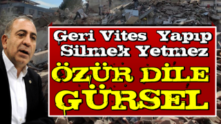 Geri vites yapıp silmek yetmez Gürsel, özür dile!