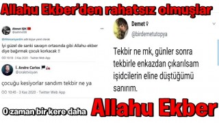 Bir grup Allahu Ekber diyor birileri rahatsız oluyor.