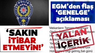 EGM'den 'Genelge' açıklaması