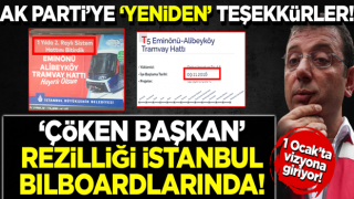 AK Parti'nin yaptığı Eminönü-Alibeyköy tramvay hattını YİNE Ekrem sahiplendi!