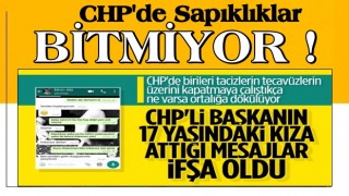 CHP İlçe Başkanı, 17 yaşındaki genç kızı taciz etti