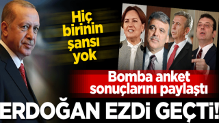 Erdoğan hepsini ezdi geçti! Bomba anket... Hiç şansları yok