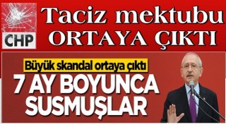 Taciz mektubu ortaya çıktı... 7 ay boyunca susmuşlar