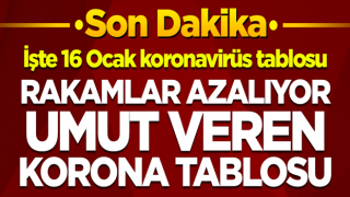 16 Ocak koronavirüs tablosu! İşte vaka sayısı ve can kaybı...