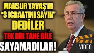 Mansur Yavaş'ın 3 icraatını sayamadılar!