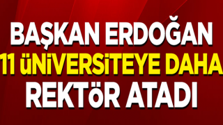 Başkan Erdoğan, 11 üniversiteye daha rektör atadı!