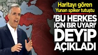 Haritayı gören Yunan spiker fena tutuştu: Bu herkes için ciddi bir uyarı