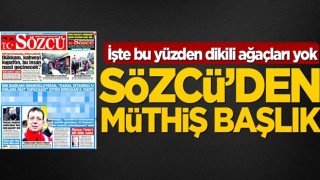 İşte bu yüzden dikili ağaçları yok! Sözcü’den müthiş başlık