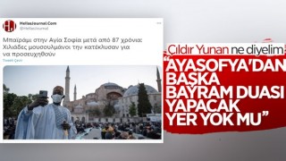 Ayasofya Camii'nde kılınan bayram namazı Yunan basınında