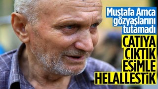 Bartın'da sel felaketinde çatıda eşiyle helalleşti