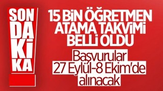 15 bin öğretmen ataması takvimi belli oldu