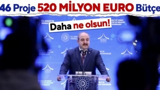 Mustafa Varank: “Toplam 520 milyon euro bütçeli 46 proje hayata geçti”