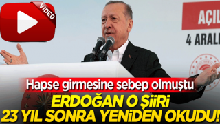 O şiiri 23 yıl sonra yeniden okudu! Cumhurbaşkanı Erdoğan'a binlerce kişi eşlik etti