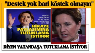 Akşener fotoğrafının altına hikaye yazan vatandaşı tutuklanması talebiyle dava etti