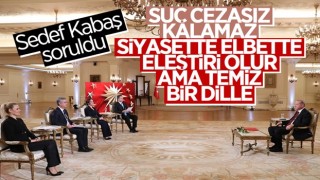 Cumhurbaşkanı Erdoğan'dan Sedef Kabaş açıklaması