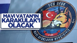 Donanmaya yeni katılan TCG Ufuk'un amblemi: Karakulak