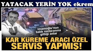 Ekrem balıkçıda 1 saat değil 3 saat kalmış kar küreme aracı da eşlik etmiş