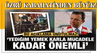 Ekrem : ''Yediğim yemek karla mücadele kadar önemli'' !!!!