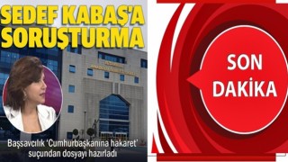 Sedef Kabaş'a 'Cumhurbaşkanına hakaret' suçundan soruşturma