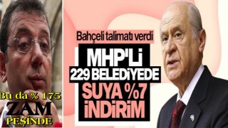 Bahçeli talimatı verdi: MHP’li belediyelerde suya yüzde 7 indirim