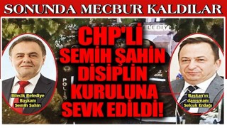 CHP'li Bilecik Belediye Başkanı Semih Şahin parti içinde Yüksek Disiplin Kurulu'na sevk edildi