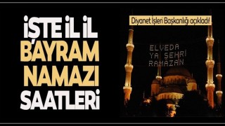 Ramazan Bayramı namaz saatleri