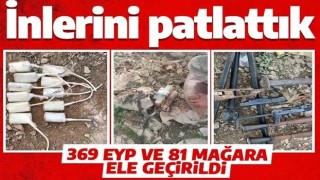 Son dakika! PKK'ya ait 81 mağara ve sığınak ele geçirildi