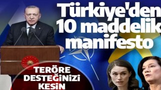 Türkiye'den İsveç ve Finlandiya'ya 10 maddelik NATO manifestosu