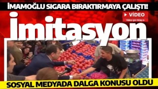 İmamoğlu sigara bıraktırmaya çalıştı! Sosyal medyada dalga konusu oldu: İmitasyon Ekrem