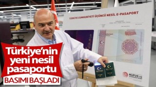 Üçüncü nesil yerli ve milli pasaportun basımı başladı