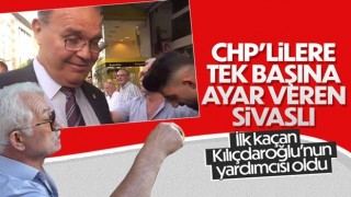 Sivas'ta esnaf ziyareti yapan CHP'li vekiller ile vatandaş arasında tartışma