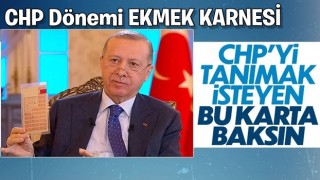 Cumhurbaşkanı Erdoğan koalisyon dönemine ait CHP'nin ekmek kartını gösterdi