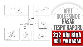 Deprem bölgesinde hasar tespiti yapılıyor