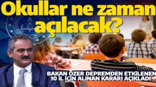 Son dakika: Bakan Özer duyurdu! 71 ilde okulların başlayacağı tarihi açıkladı