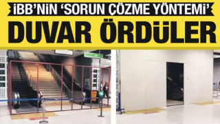 İBB'den tepki çeken yöntem: Arızalı merdiveni duvarla ördüler