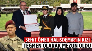 15 Temmuz şehidi Ömer Halisdemir'in kızı Elif Nur Halisdemir, teğmenlik diplomasını aldı