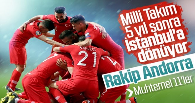 Türkiye-Andorra maçının muhtemel 11'leri