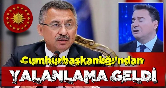 Cumhurbaşkanlığı'ndan Ali Babacan'ın o sözlerine yalanlama