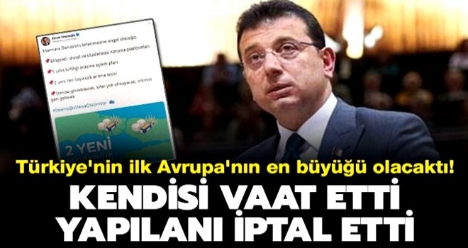 Kendisi vaat etti, yapılanı iptal etti