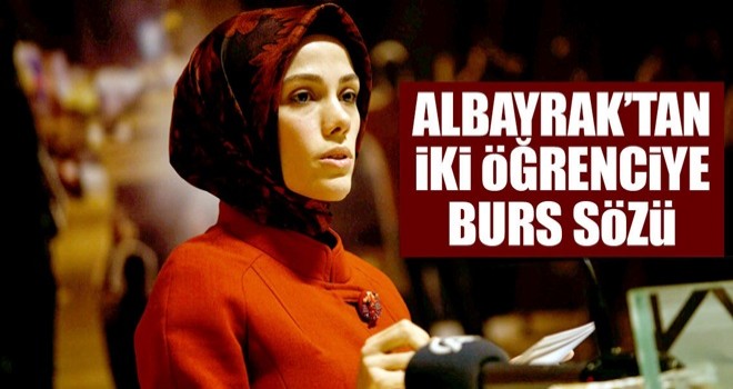 Esra Albayrak’tan iki öğrenciye burs sözü