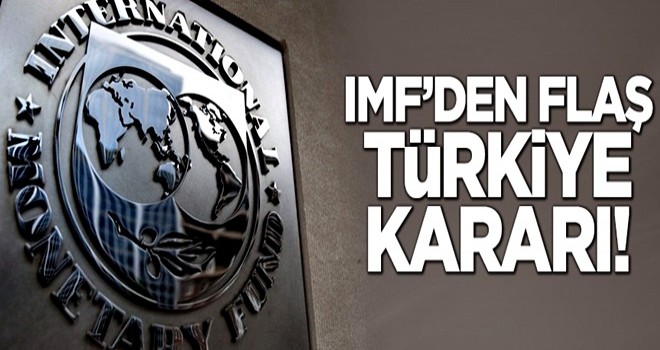 IMF'den flaş Türkiye kararı!